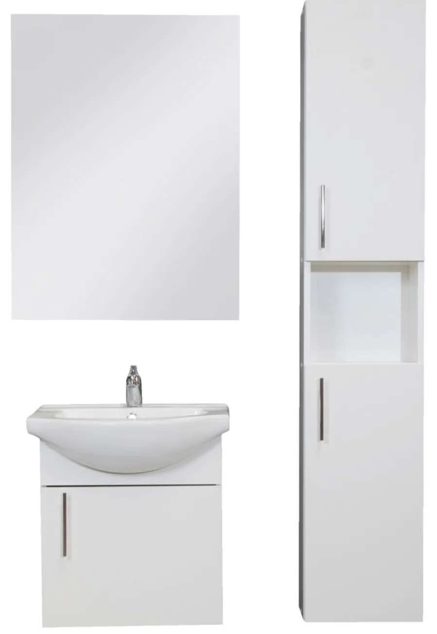 Clearance REN Servantskap Basic hvit NR2 med 1 dør -
