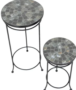 Sunlife Sidebord Rom mosaikk 2 stk. - ® Grå/svart