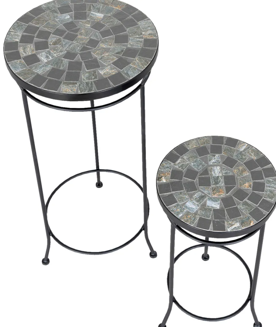 Sunlife Sidebord Rom mosaikk 2 stk. - ® Grå/svart