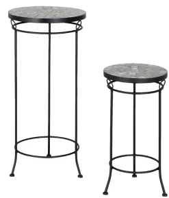 Sunlife Sidebord Rom mosaikk 2 stk. - ® Grå/svart