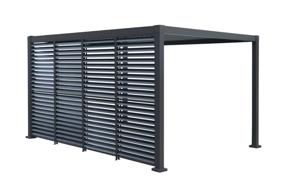 Sale Outfit Sidepanel med justerbare lameller til pergola 4 meter -