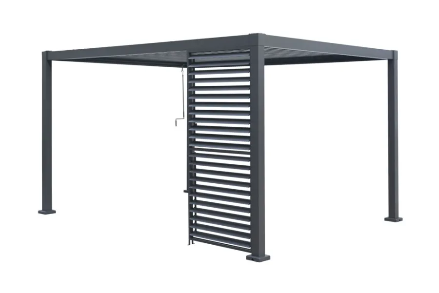 Sale Outfit Sidepanel med justerbare lameller til pergola 4 meter -