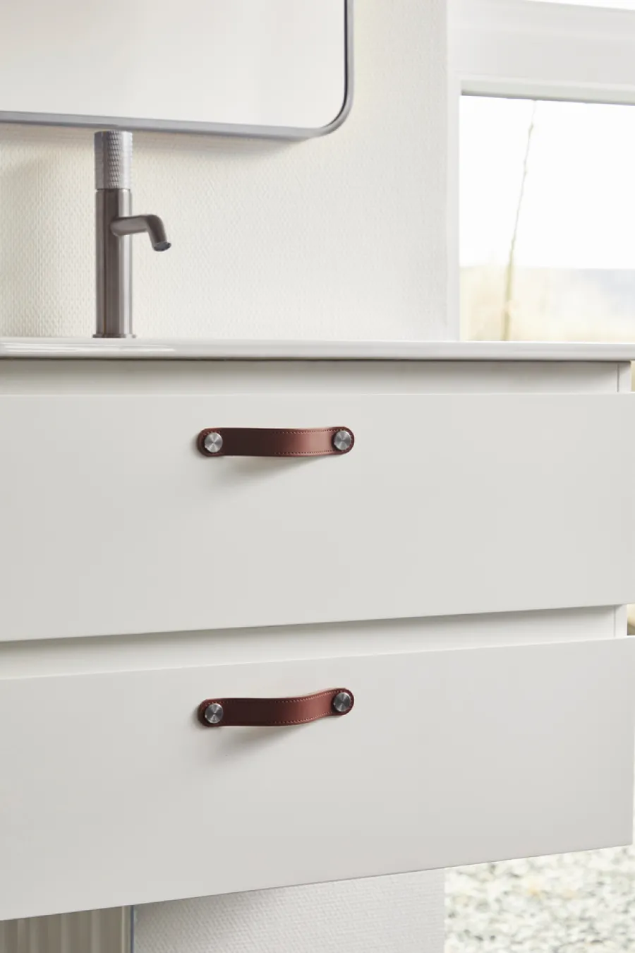 Online Skinnhåndtak 12,8 cm 2-pk. Brun
