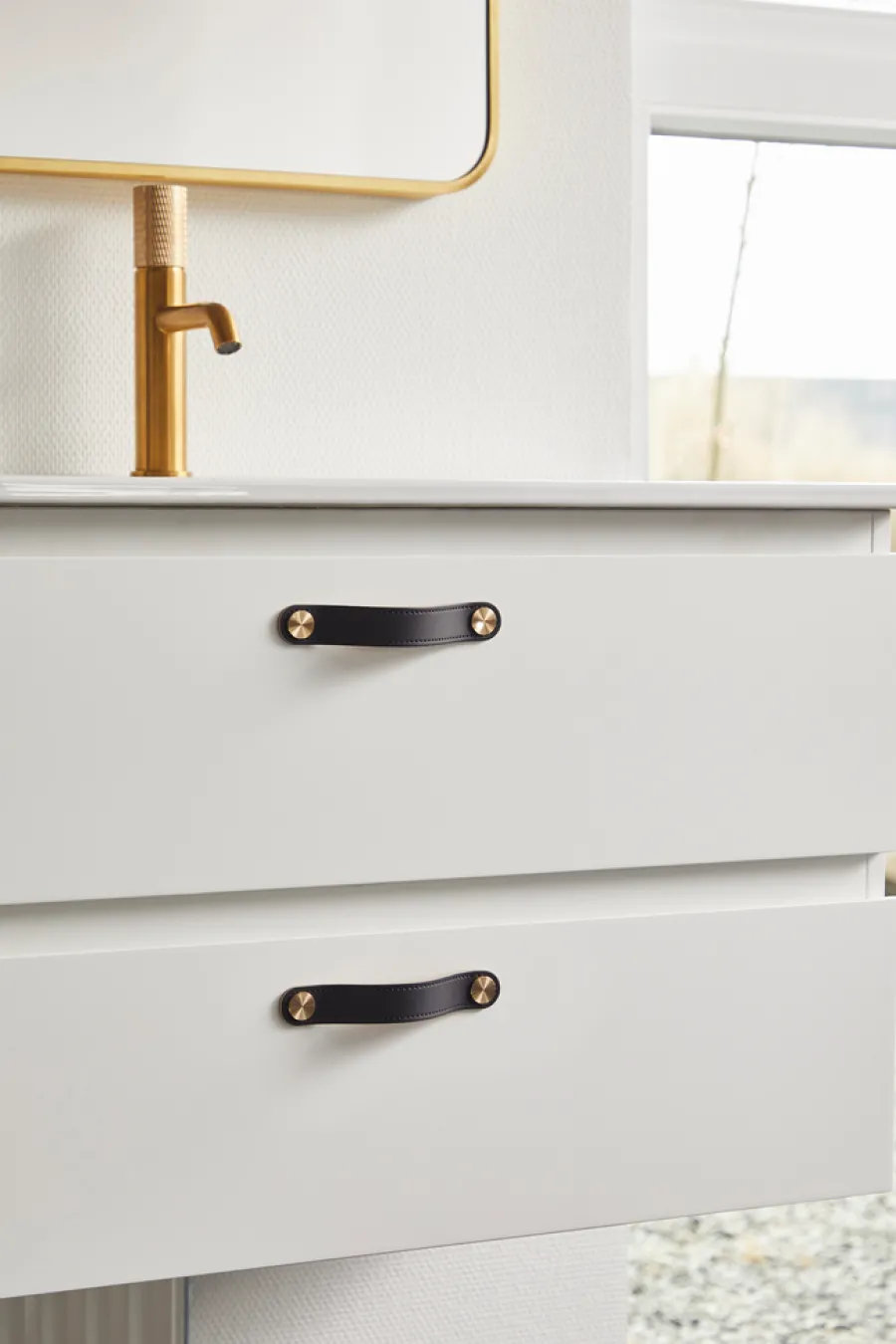 Clearance Skinnhåndtak 12,8 cm 2-pk. Svart