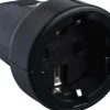 Hot Elworks Skjøtekontakt pvc m/jord svart