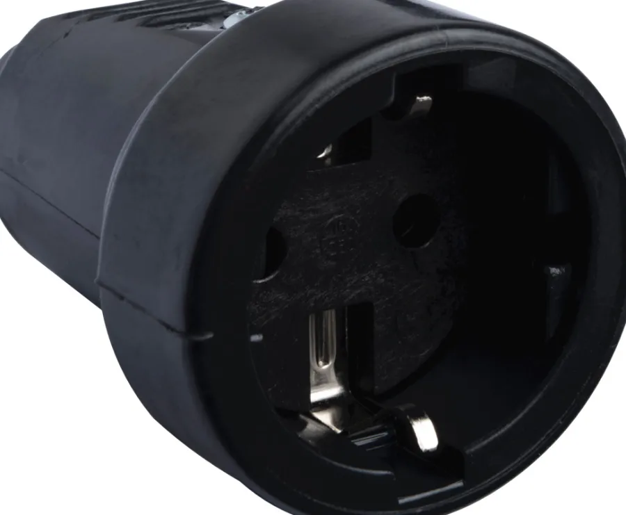 Hot Elworks Skjøtekontakt pvc m/jord svart