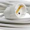 Outlet Elworks Skjøteledning m/jord hvit 9 meter