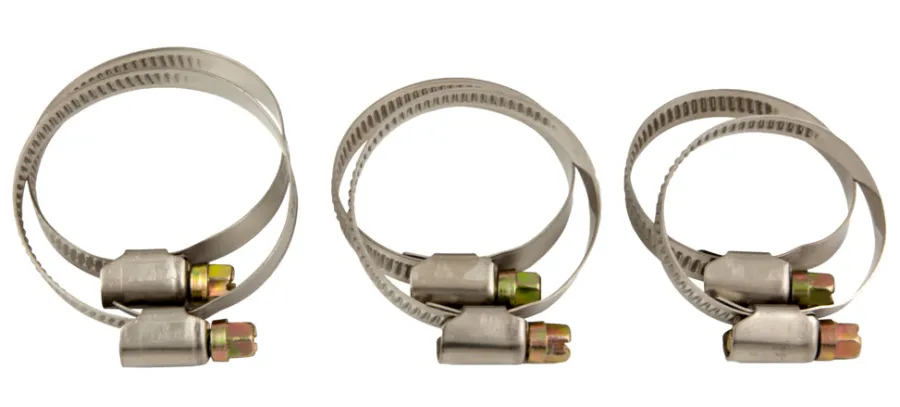 Outlet Slangeklemmer mix 1"- 1 1/4" - 1 1/2" - 6 stk.