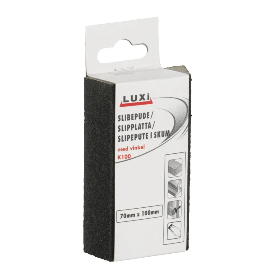 Hot Luxi Slipepute med vinkel korn 100 - 70 x 100 mm
