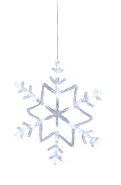 Clearance Stemning Snøfnugg med 24 LED akryl Ø40 cm