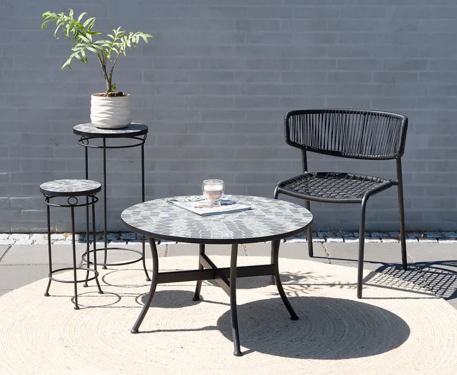 Discount Sunlife Sofa/loungebord Rom mosaikk Ø76 cm - ® Multi/svart