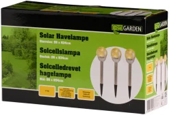 Sale Garden Solcellelamper Ø8 x H34 cm 3-pk. - ® Sølv