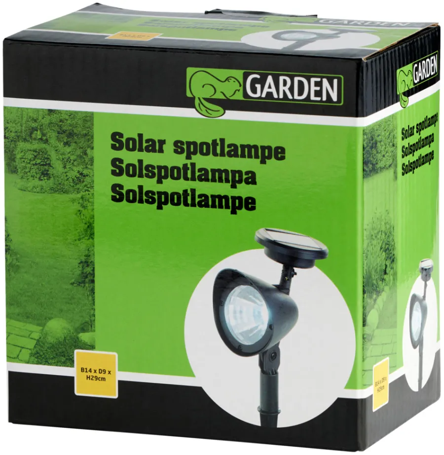Best Garden Solcellelampe Spotlight 19 cm - ® Svart