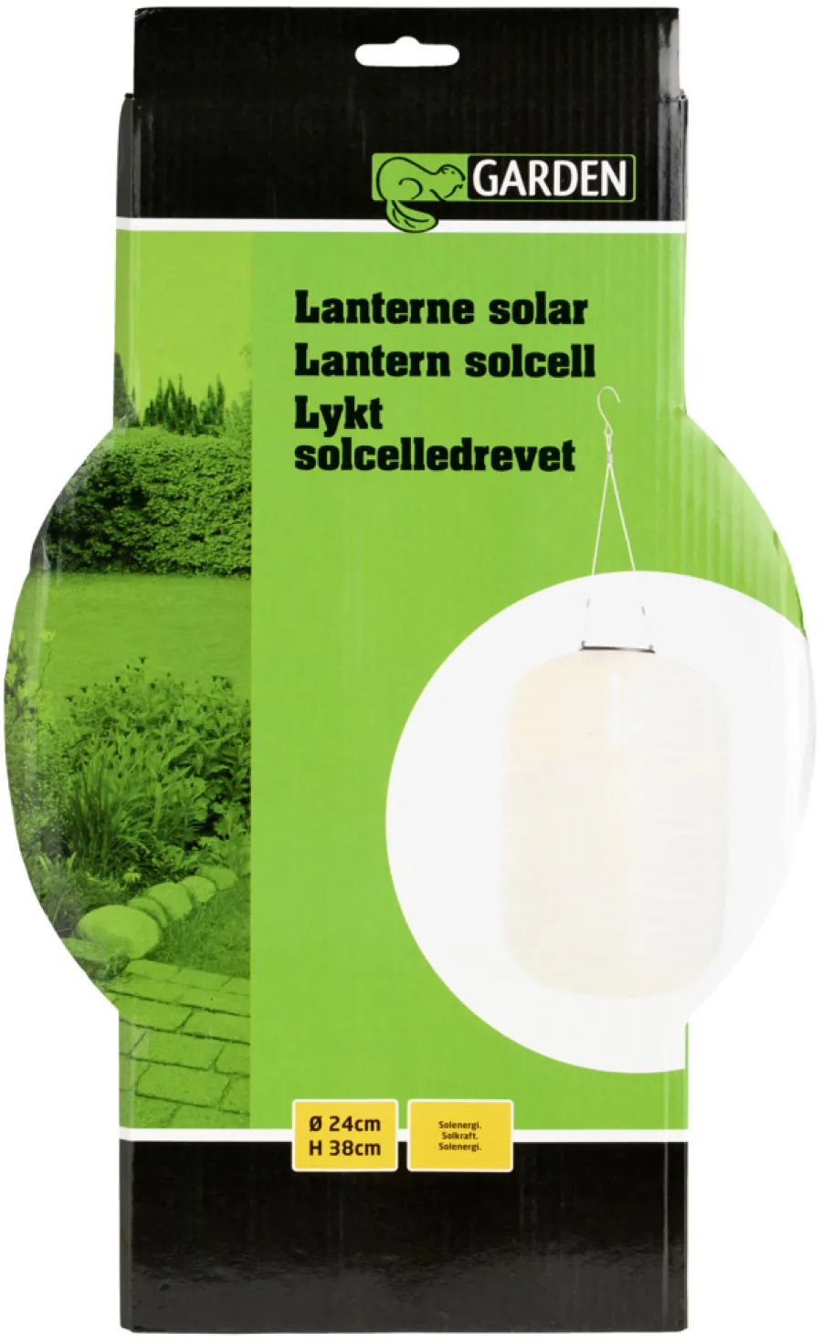 Best Garden Solcellelykt avlang Ø24 x H38 cm – ®