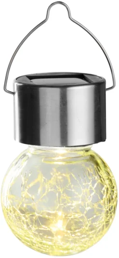 Clearance Garden Solcellepære glass/metall Ø6 cm 3-pk. - ® Sølv