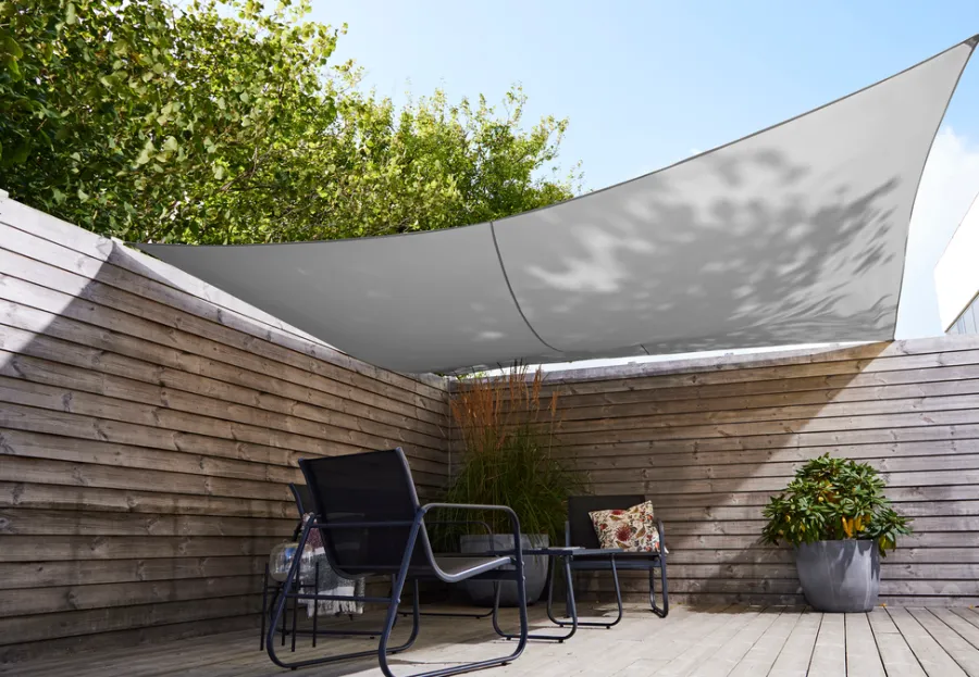 Outlet Sunlife Solseil Alba firkantet 3,6 x 3,6 meter - ® Grå