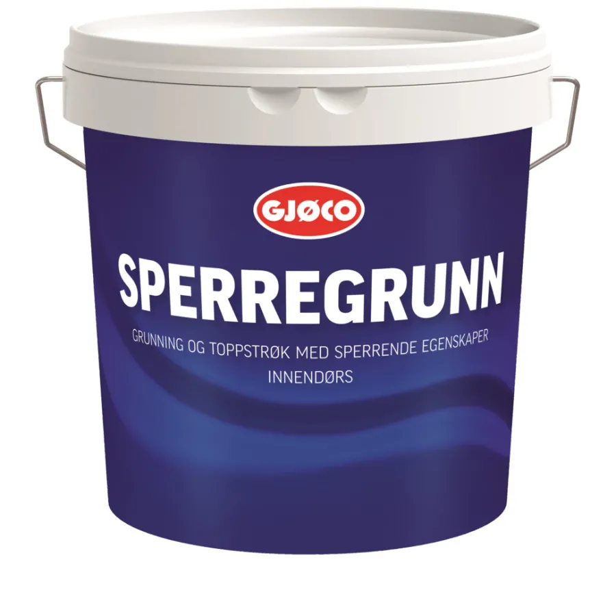 Outlet Gjøco Sperregrunn hvit base 2,7 liter - Hvit base. kan blandes i lyse farger