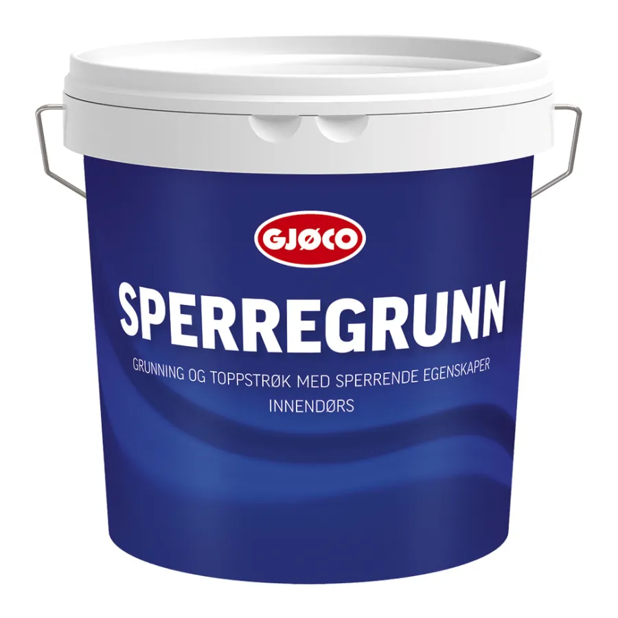 Outlet Gjøco Sperregrunn hvit base 2,7 liter - Hvit base. kan blandes i lyse farger