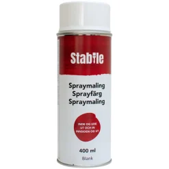 Clearance Stabile Spraymaling hvit blank 400 ml -