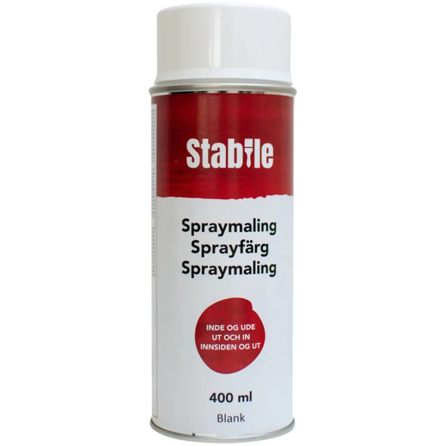 Clearance Stabile Spraymaling hvit blank 400 ml -