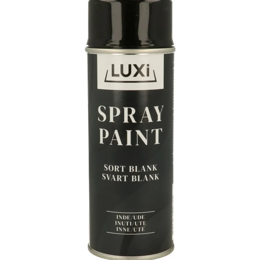 Outlet Luxi Spraymaling svart blank 400 ml -