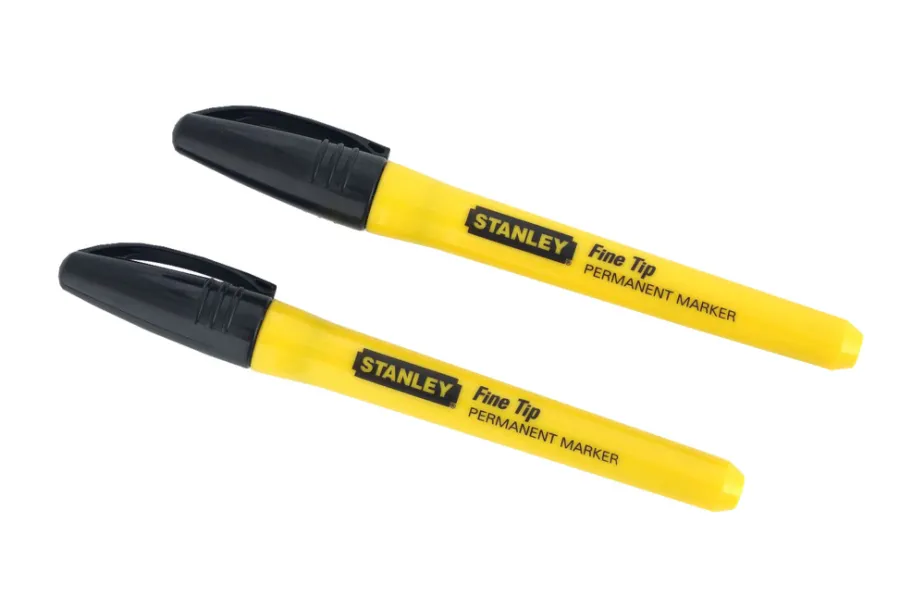 Hot Stanley tusj permanent marker fine tip svart - 2-pk.
