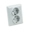 Elworks Stikkontakt dobbel innfelt m/jord - Atia