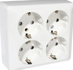 Clearance ELKO Stikkontakt 4-veis m/jord vegg -
