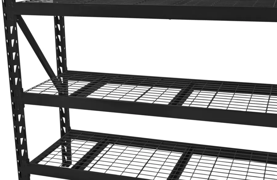 Online Probuilder Stålreol 4 hyller svart 196 x 183 x 61 cm - Matt svart