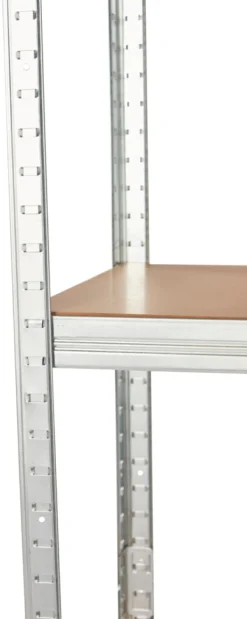 Clearance Stålreol m/4 hyller - 90 x 190 x 40 cm