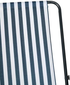 New Sunlife Strandstol Albany i metall og polyester - ® Blå/hvit