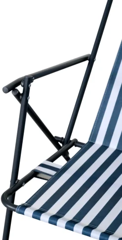 New Sunlife Strandstol Albany i metall og polyester - ® Blå/hvit