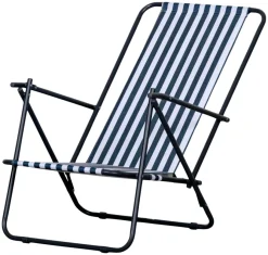 New Sunlife Strandstol Albany i metall og polyester - ® Blå/hvit