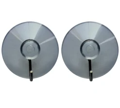 Online Target Sugekopp med krok transparent/krom 2 stk. -