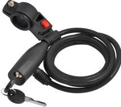 Online Bikezone Sykkellås spiralwire 150 cm - Svart