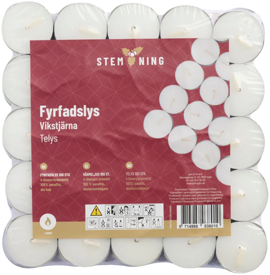 Sale Stemning Telys Ø3,7 cm 100 stk.