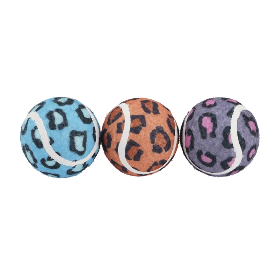 Sale Ud & Leg Tennisballer med dyreprint 3-pk.