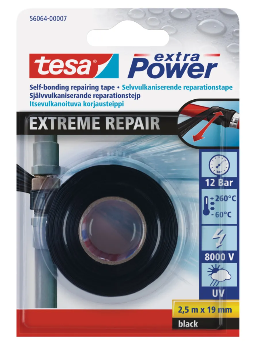Best Tesa Extreme Repair reparasjonstape 19 mm x 2,5 meter Svart