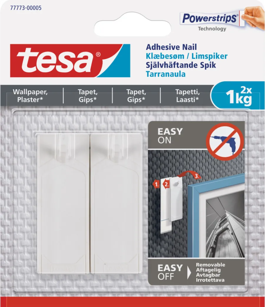 Online Tesa ® limspiker til tapet og gips 1 kg - 2 stk.
