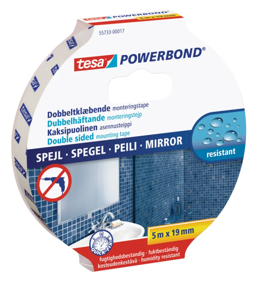 Best Tesa Powerbond Speil monteringstape 19 mm x 5 meter