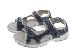 Sale Trekkingsandaler dame i skinn str. 40 Denimfarget