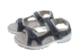 Trekkingsandaler dame i skinn str. 39 Denimfarget