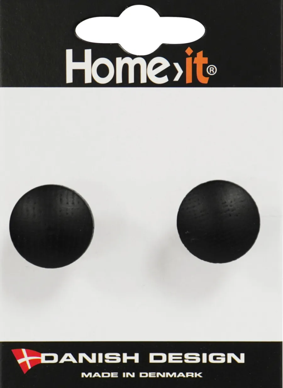 Sale Home it Treknott Ø25 mm svart eik - 2 stk.