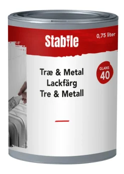 Best Stabile Tre- & metallmaling vannbasert 0,75 l - hvit