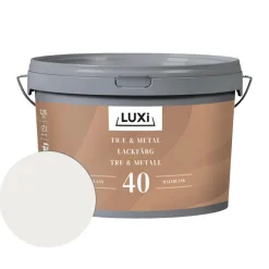Best Luxi Tre- & metallmaling vannbasert RAL 9010 2,5 l - Renhvit RAL 9010