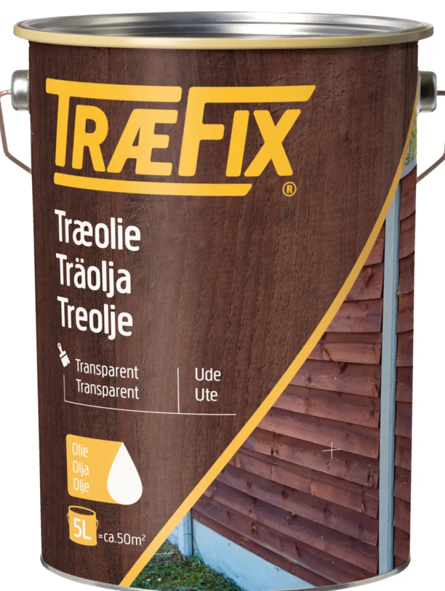Discount Træfix Treolje transparent 5 liter Grønn