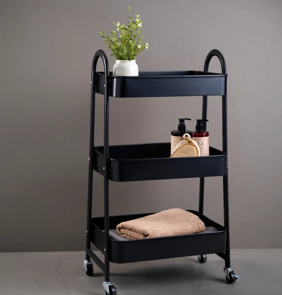 Sale DAY Trillebord med 3 hyller 44 x 30 x 79 cm - Svart
