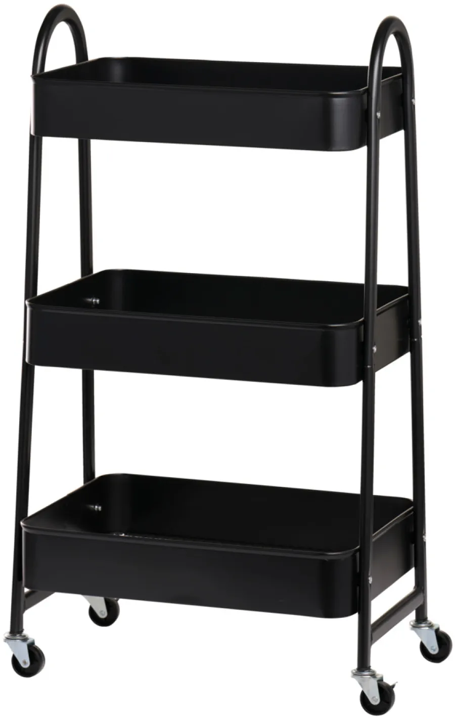 Sale DAY Trillebord med 3 hyller 44 x 30 x 79 cm - Svart