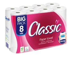 Outlet Classic Tørkerull 8 ruller -