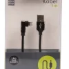 New PhoneFood USB-A til lightning-kabel med 90-graders plugg – 1 meter